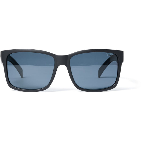 SQUARE D-FRAME BLACK RUBBER SMOKE MONO POLARIZED