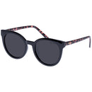 RETRO ROUND BLACK / ROSE TORT SMOKE MONO POLARIZED