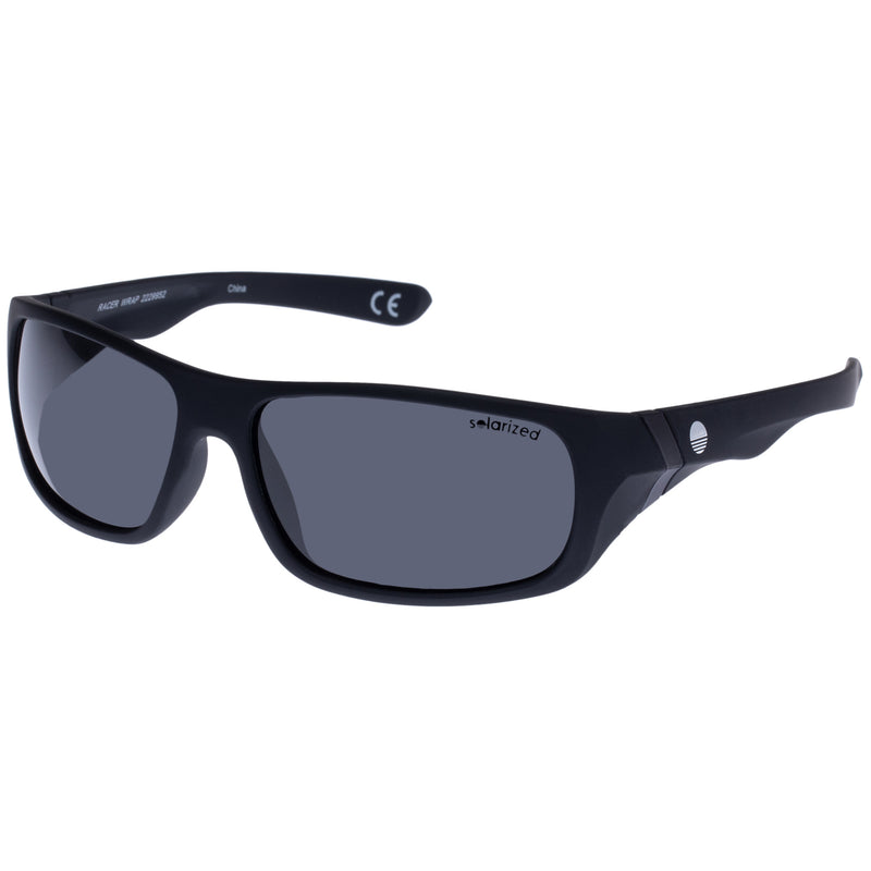 RACER WRAP BLACK RUBBER SMOKE MONO POLARIZED