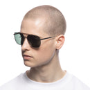 CLASSIC METAL AVIATOR GOLD KHAKI MONO POLARIZED