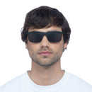 MESH D-FRAME BLACK RUBBER SMOKE MONO POLARIZED