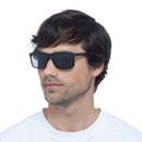 MESH D-FRAME BLACK RUBBER SMOKE MONO POLARIZED