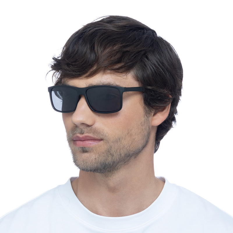 MESH D-FRAME BLACK RUBBER SMOKE MONO POLARIZED