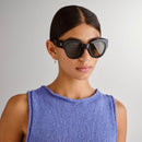 CHIC CAT-EYE BLACK KHAKI MONO POLARISED